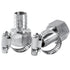 LTWFITTING 2 Sets Instant Hose Repair Kit 3/4'BSP x 19mm ID SS316 Coupler with 14-27mm SS316 Clamp