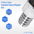 LTWFITTING 2 Sets Instant Hose Repair Kit 3/4'BSP x 19mm ID SS316 Coupler with 14-27mm SS316 Clamp