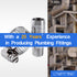 LTWFITTING 2 Sets Instant Hose Repair Kit 1/4 inch BSPT x 16mm ID SS316 Coupler with 14-27mm SS316 Clamp