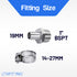LTWFITTING 2 Sets Instant Hose Repair Kit 1 inch BSPT x 19mm ID SS316 Coupler with 14-27mm SS316 Clamp