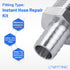 LTWFITTING 2 Sets Instant Hose Repair Kit 1 inch BSPT x 19mm ID SS316 Coupler with 14-27mm SS316 Clamp