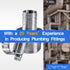 LTWFITTING 2 Sets Instant Hose Repair Kit 1 inch BSPT x 19mm ID SS316 Coupler with 14-27mm SS316 Clamp