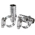 LTWFITTING 2 Sets Instant Hose Repair Kit 3/8 inch BSPT x 19mm ID SS316 Coupler with 14-27mm SS316 Clamp