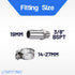 LTWFITTING 2 Sets Instant Hose Repair Kit 3/8 inch BSPT x 19mm ID SS316 Coupler with 14-27mm SS316 Clamp