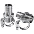 LTWFITTING 2 Sets Instant Hose Repair Kit 1 inch BSPT x 25mm ID SS316 Coupler with 17-32mm SS316 Clamp