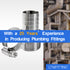 LTWFITTING 2 Sets Instant Hose Repair Kit 1 inch BSPT x 25mm ID SS316 Coupler with 17-32mm SS316 Clamp