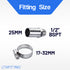 LTWFITTING 2 Sets Instant Hose Repair Kit 1/2 inch BSPT x 25mm ID SS316 Coupler with 17-32mm SS316 Clamp