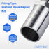 LTWFITTING 2 Sets Instant Hose Repair Kit 1/2 inch BSPT x 25mm ID SS316 Coupler with 17-32mm SS316 Clamp