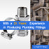 LTWFITTING 2 Sets Instant Hose Repair Kit 1/2 inch BSPT x 25mm ID SS316 Coupler with 17-32mm SS316 Clamp