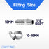 LTWFITTING 2 Sets Instant Hose Repair Kit 1/8 inch BSPT x 10mm ID SS316 Coupler with 10-16mm SS316 Clamp
