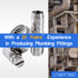 LTWFITTING 2 Sets Instant Hose Repair Kit 1/8 inch BSPT x 10mm ID SS316 Coupler with 10-16mm SS316 Clamp