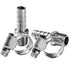 LTWFITTING 2 Sets Instant Hose Repair Kit 1/4 inch BSPT x 10mm ID SS316 Coupler with 10-16mm SS316 Clamp