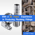 LTWFITTING 2 Sets Instant Hose Repair Kit 1/4 inch BSPT x 10mm ID SS316 Coupler with 10-16mm SS316 Clamp