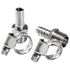 LTWFITTING 2 Sets Instant Hose Repair Kit 3/8 inch BSPT x 10mm ID SS316 Coupler with 10-16mm SS316 Clamp