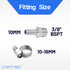 LTWFITTING 2 Sets Instant Hose Repair Kit 3/8 inch BSPT x 10mm ID SS316 Coupler with 10-16mm SS316 Clamp