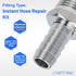 LTWFITTING 2 Sets Instant Hose Repair Kit 3/8 inch BSPT x 10mm ID SS316 Coupler with 10-16mm SS316 Clamp