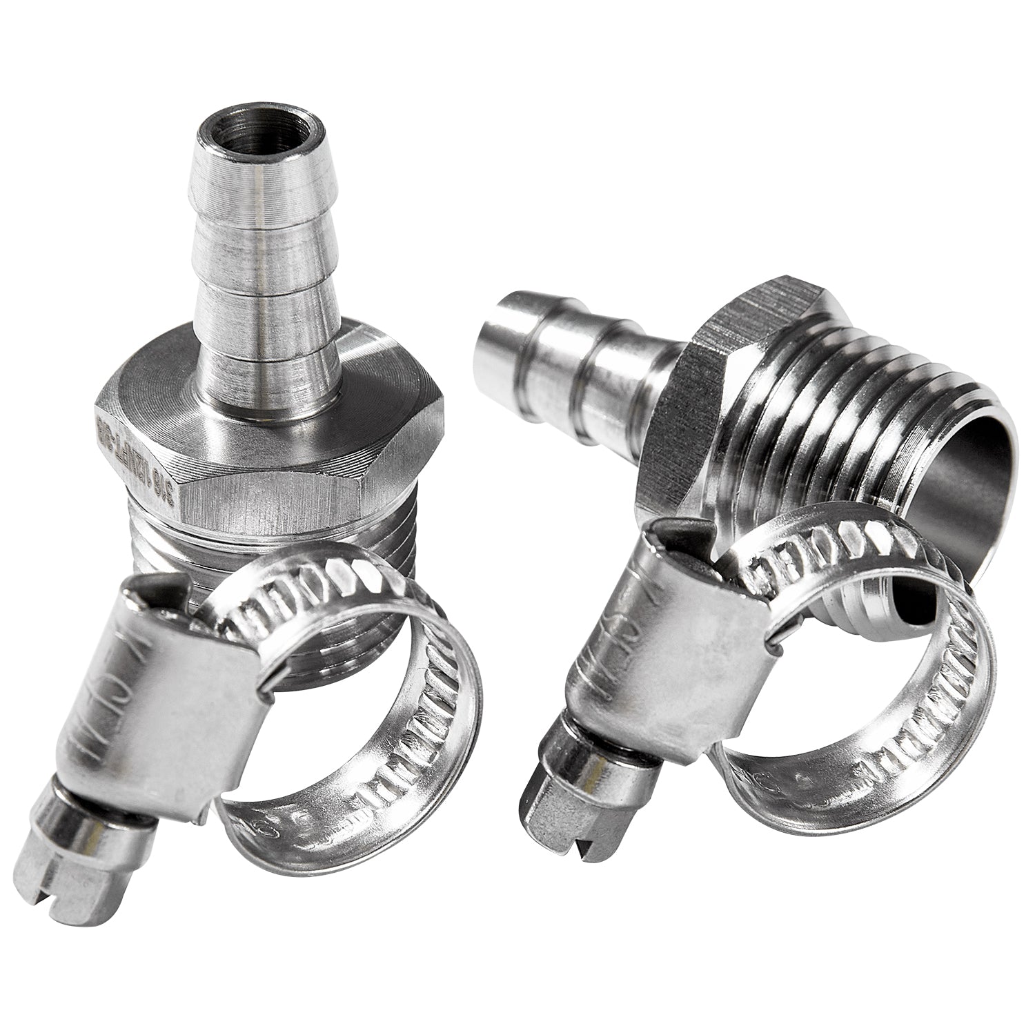 LTWFITTING 2 Sets Instant Hose Repair Kit 1/2 inch BSPT x 10mm ID SS316 Coupler with 10-16mm SS316 Clamp
