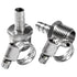 LTWFITTING 2 Sets Instant Hose Repair Kit 1/2 inch BSPT x 10mm ID SS316 Coupler with 10-16mm SS316 Clamp