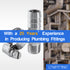 LTWFITTING 2 Sets Instant Hose Repair Kit 1/4 inch BSPT x 12mm ID SS316 Coupler with 10-16mm SS316 Clamp