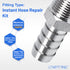 LTWFITTING 2 Sets Instant Hose Repair Kit 3/8 inch BSPT x 12mm ID SS316 Coupler with 10-16mm SS316 Clamp