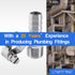 LTWFITTING 2 Sets Instant Hose Repair Kit 3/8 inch BSPT x 12mm ID SS316 Coupler with 10-16mm SS316 Clamp