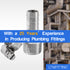 LTWFITTING 2 Sets Instant Hose Repair Kit 1/2 inch BSPT x 12mm ID SS316 Coupler with 10-16mm SS316 Clamp