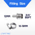 LTWFITTING 2 Sets Instant Hose Repair Kit 3/4 inch BSPT x 12mm ID SS316 Coupler with 10-16mm SS316 Clamp