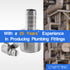 LTWFITTING 2 Sets Instant Hose Repair Kit 3/4 inch BSPT x 12mm ID SS316 Coupler with 10-16mm SS316 Clamp
