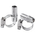 LTWFITTING 2 Sets Instant Hose Repair Kit 3/8 inch BSPT x 16mm ID SS316 Coupler with 14-27mm SS316 Clamp