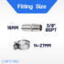 LTWFITTING 2 Sets Instant Hose Repair Kit 3/8 inch BSPT x 16mm ID SS316 Coupler with 14-27mm SS316 Clamp