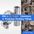 LTWFITTING 2 Sets Instant Hose Repair Kit 3/8 inch BSPT x 16mm ID SS316 Coupler with 14-27mm SS316 Clamp