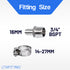 LTWFITTING 2 Sets Instant Hose Repair Kit 3/4 inch BSPT x 16mm ID SS316 Coupler with 14-27mm SS316 Clamp