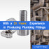 LTWFITTING 2 Sets Instant Hose Repair Kit 3/4 inch BSPT x 16mm ID SS316 Coupler with 14-27mm SS316 Clamp