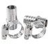 LTWFITTING 2 Sets Instant Hose Repair Kit 1/2 inch BSPT x 19mm ID SS316 Coupler with 14-27mm SS316 Clamp