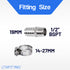 LTWFITTING 2 Sets Instant Hose Repair Kit 1/2 inch BSPT x 19mm ID SS316 Coupler with 14-27mm SS316 Clamp