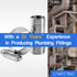 LTWFITTING 2 Sets Instant Hose Repair Kit 1/2 inch BSPT x 19mm ID SS316 Coupler with 14-27mm SS316 Clamp