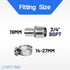 LTWFITTING 2 Sets Instant Hose Repair Kit 3/4 inch BSPT x 19mm ID SS316 Coupler with 14-27mm SS316 Clamp