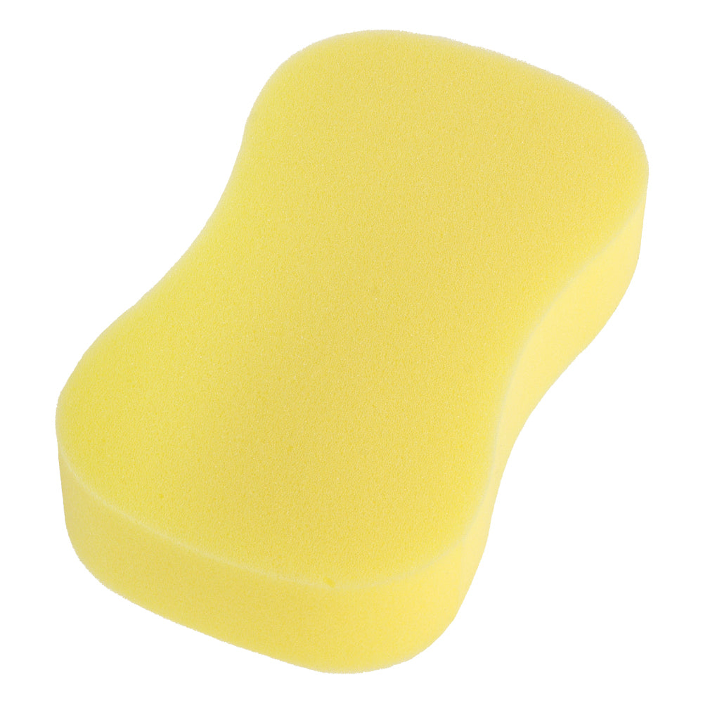 LTWHOME Yellow Bone Shape Soft Sponge Car Glass Wash Cleaning Pad Cushion( Pack of 06)