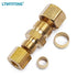 LTWFITTING 3/8-Inch OD x 1/4-Inch OD Compression Reducing Union,Brass Compression Fitting(Pack of 5)