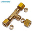 LTWFITTING 1/4-Inch OD Compression Tee,Brass Compression Fitting(Pack of 5)