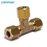 LTWFITTING 1/4-Inch OD Compression Tee,Brass Compression Fitting(Pack of 5)