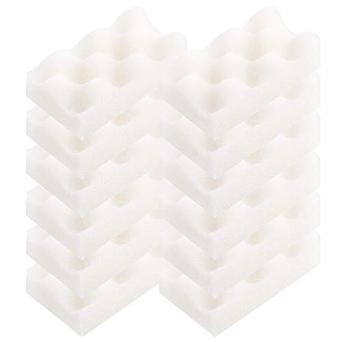 LTWHOME Bio Foam Filter Pads Fit for Fluval Bio-Foam Max 07 Canister Filter 106/107 (Pack of 12)