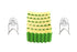 LTWHOME Yellow and Green Multi-Purpose Scrubber Sponges with Sponge Holder Set (Pack of 8)