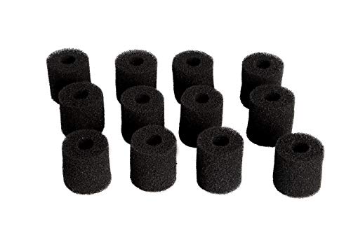 LTWHOME Carbon Foam Filter Pads fit for 2628080 Aquaball 2208 2210 2212/60 130 180,Biopower 160 200 240 (Pack of 12)