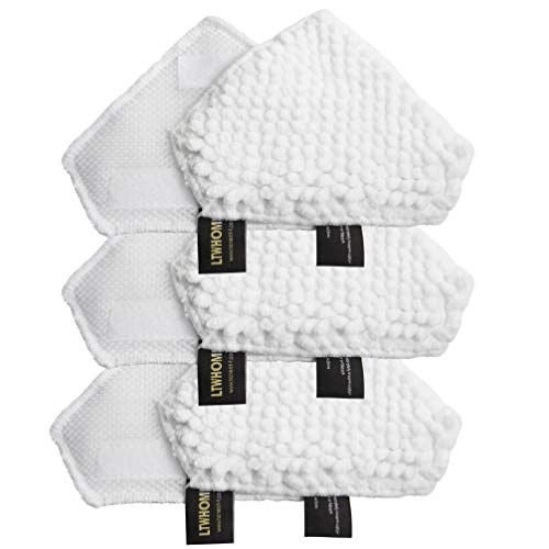 LTWHOME Design Replacement Triangular Coral Pads Compatible with Black+Decker Steam Mop, Compare to SMP30, FSMP30, FSM1630, FSMH16151 (Pack of 6)