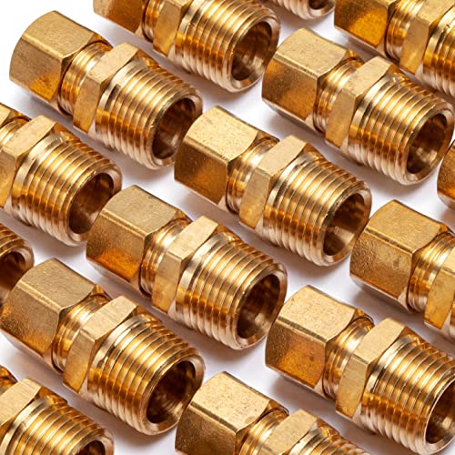 Ltwfitting 1/4-Inch Od Compression Tee, Brass Compression Fitting