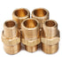LTWFITTING Brass BSP Pipe Hex Reducing Nipple Fitting 3/8-Inch x 1/4-Inch Male BSPP (Pack of 5)