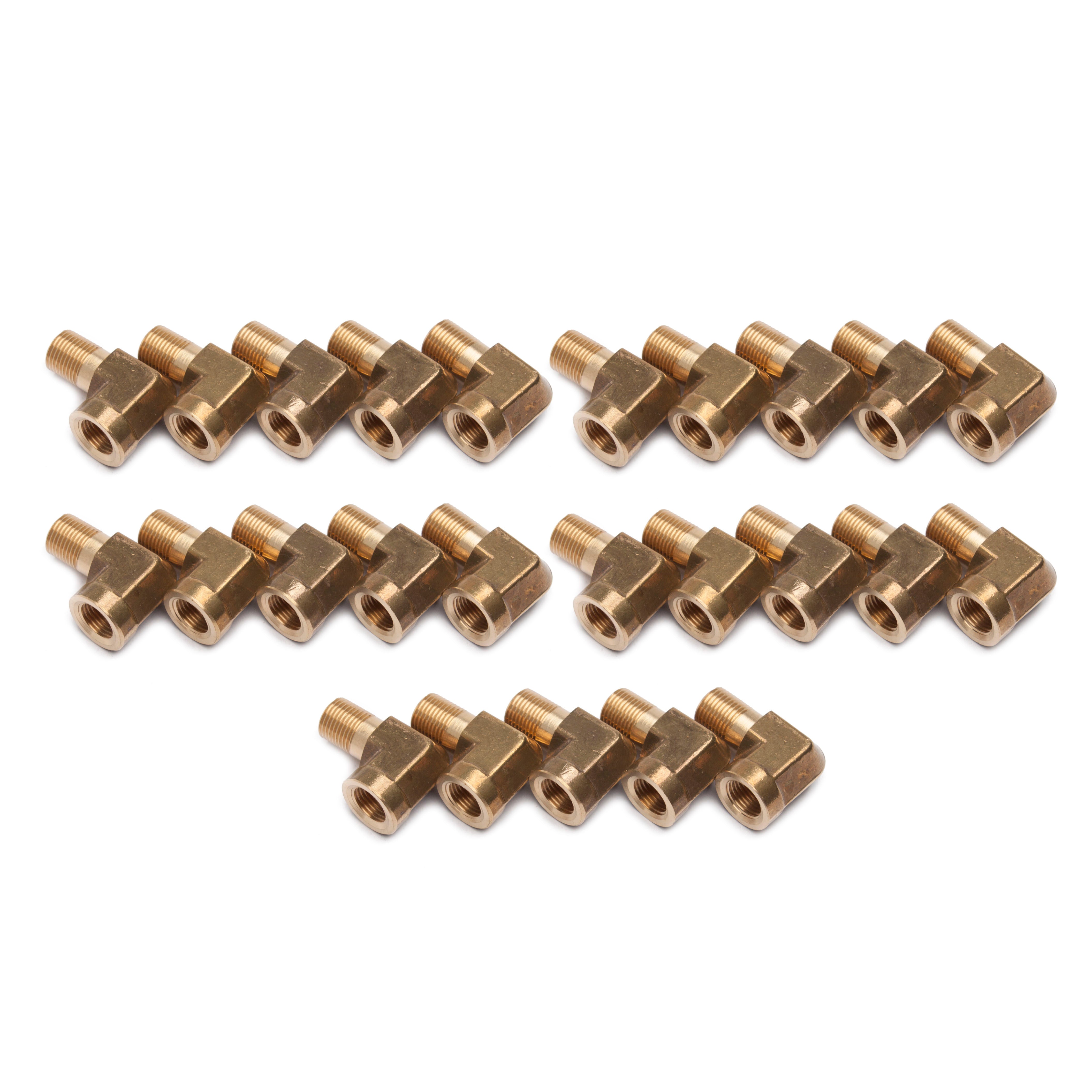 LTWFITTING Brass BSP Pipe 90 Deg 1/8-Inch BSPP Street Elbow Forged Fitting Fuel Air Boat (Pack of 25)