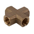 LTWFITTING Brass BSP Pipe Female Cross Fitting 1/4-Inch BSPP 4 Way Fuel Air Water (Pack of 25)