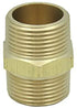 LTWFITTING Brass Pipe Hex Nipple Fitting 1-Inch Male BSPT Air Fuel Water (Pack of 100)